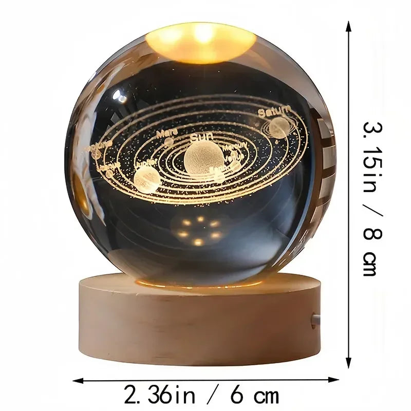 3D Solar System Crystal Ball